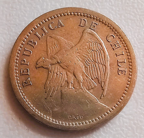 20 Centavos 1940 De Chile (con Nombre Del Diseñador O.roty )