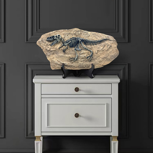 Estatua De Resina Dinosaurio Con Fósiles Decoración Hogar