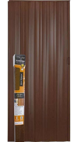 Puerta Plegable Color Nogal 90x210cm 6mm De Grosor