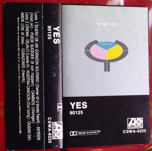 Yes 90125 Cassette Hecho En Mexico En 1983  Bvf