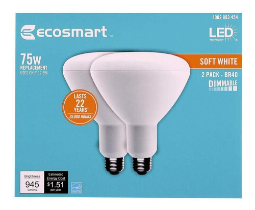 Ecosmart Bombilla Led Regulable Br40 Equivalente 75 W Color