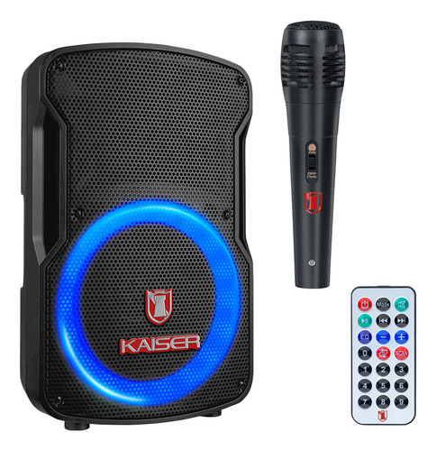 Bafle 8pulgadas Kaiser Msa-7908mx Bafle Recargable 25w Rms Negro