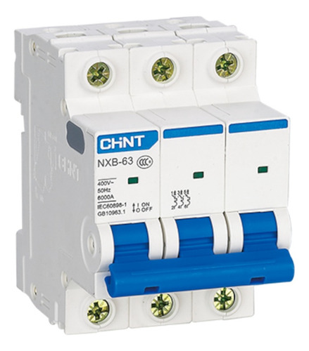Interruptor Termomagnético 3 Polos 4a Riel Din 6ka C Chint
