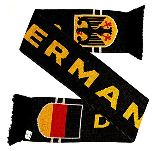 Alemania Fútbol Bufanda De Punto (negro).