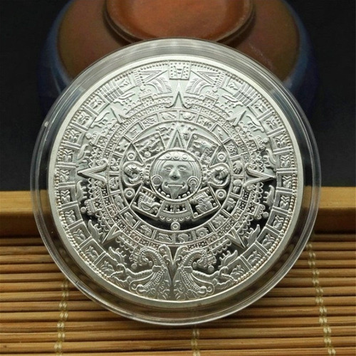 Moneda Conmemorativa Calendario Azteca Maya México Profecías