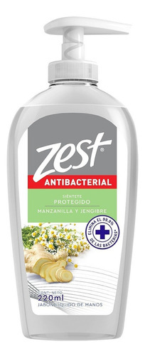 Jabón Líquido Para Manos Zest Antibacterial 220ml