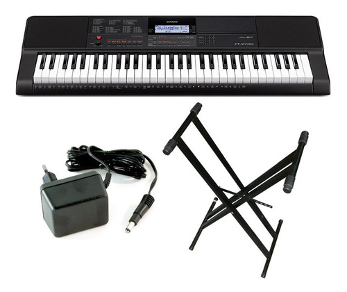 Combo Teclado Casio Ctx700 5 Octavas + Soporte + Fuente