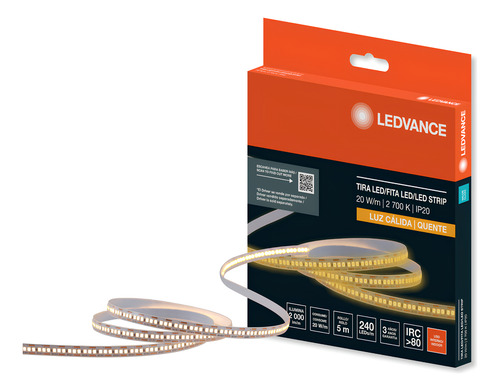 Kit 4 Fita Led Smd 2835 5m 20w/m 2000 Lm/m Ip20 12v Ledvance