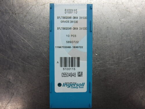 Ingersoll Carbide Inserts Qty10 Splt060204r-dm04 In1030 Yyz
