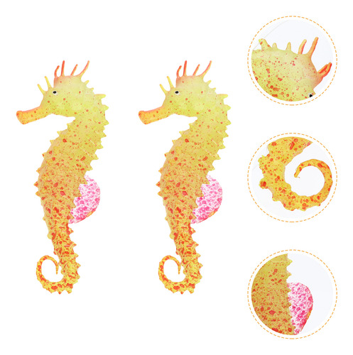 Accesorios Para Tanques Simulation Hippocampus Luminous, 2 U