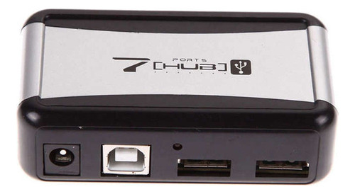 Hub Externo Eu Plug 7 Usb 2.0 Con Fuente De Alimentación Mul