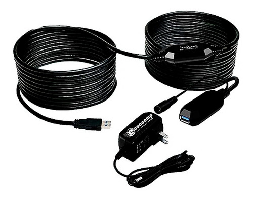 Cable Extension Usb 3.0 Activa Amplificada 15mt + Adapt 5v