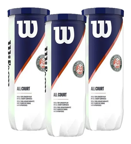 Bola De Tênis Wilson Roland Garros Pack Com 03 Tubos Quantidade de bolas: 9