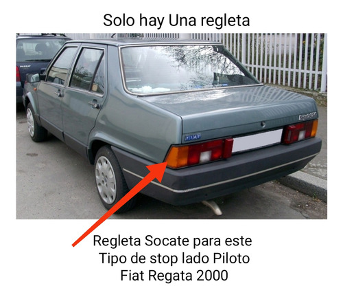 Regleta Socate Para Stop Izq Fiat Regata 2000