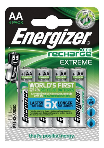 Pilas Recargables Energizer Aa Extreme 2300mah Pack 4