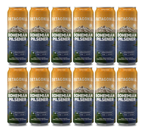 Cerveza Patagonia Bohemian Pilsener Lata 410 Ml X12 Oferta