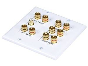 Monoprice 2-gang, 5.1 Surround Sound Wall Plate Distribución