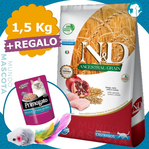 Farmina Nyd Ancestral Feline Gato Adulto Castrado 1,5 Kg