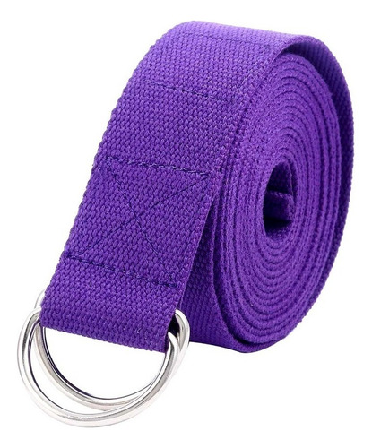 Cinturón Elongación Yoga Ionify Dstrap Algodon Stretching Color Violeta