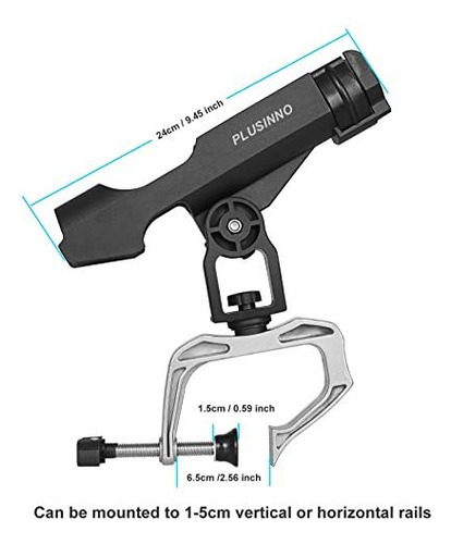 Fishing Boat Rods Holder Large Clamp Opening 360 Degree...