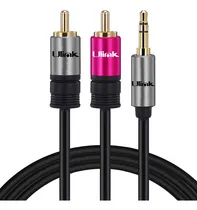 Comprar Cable Audio 3.5mm Auxiliar Plug A 2 Rca 1.8 Mts Ulink