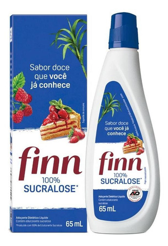 Adoçante Finn líquido sem glúten 65 mL