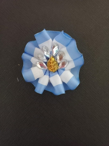 Escarapelas Argentina Prendedor En Cinta Artesanales