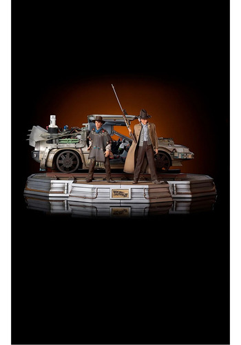 Figura De Acción Marty Mcfly Y Doc De Iron Studios 1/10 Bds Art Scale