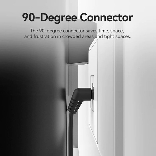 Cable de red 360° Vention - Cat6a Certificado - 0,5 metros Azul - Angulo 90° Conector con rotacion 360° - Premium UTP Patch Cord 10gbps - 500 Mhz - Rj45 - internet / modem router / servidor - IBOLD