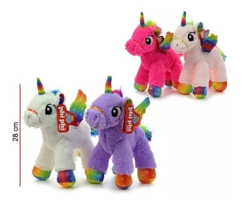 Peluche Unicornio Parado Con Alas Phi Phi Toys 4112