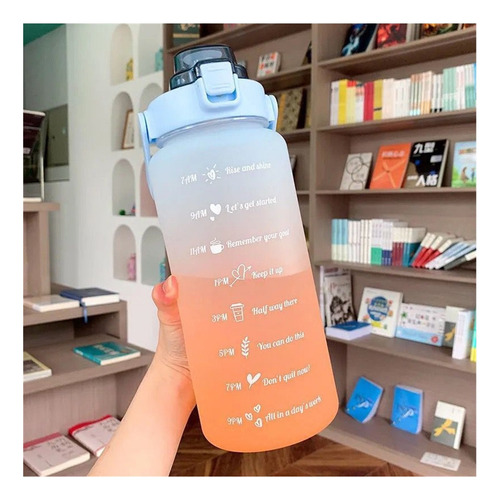 Botella De Agua Jumbo 2 Litros Motivacional Kawaii Sticker