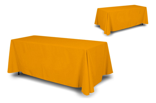 Mantel Rectangular De Poliéster Naranja De 60 X 102 Pulgadas