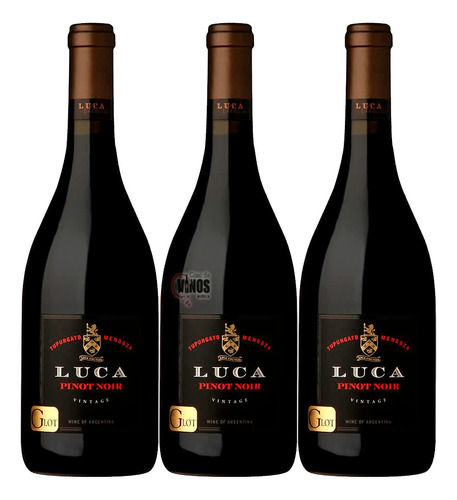 Vino Luca Pinot Noir G - Lot 750 Ml By Laura Catena Pack X3