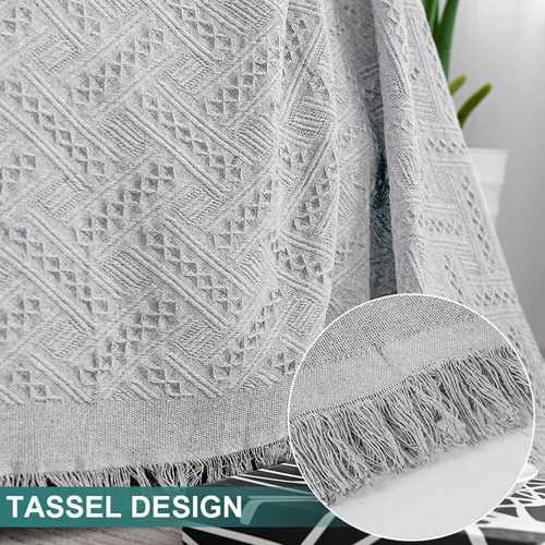 Mysky Home Funda De Sofá Gris Claro Para Sofá De 3 Plazas, F