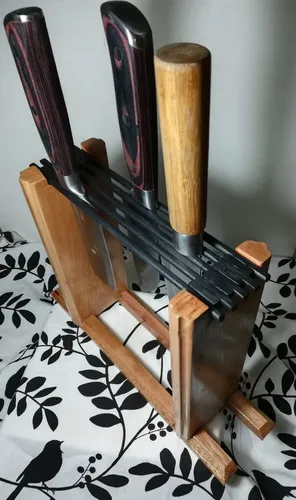 Porta Cuchillos De Madera Organizador Madera | Envío gratis