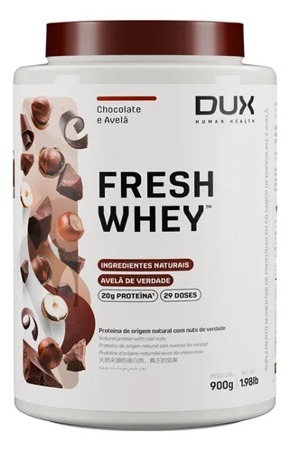 Fresh Whey Chocolate E Avelã Sabor Chocolate Belga e Avelã - Dux ...