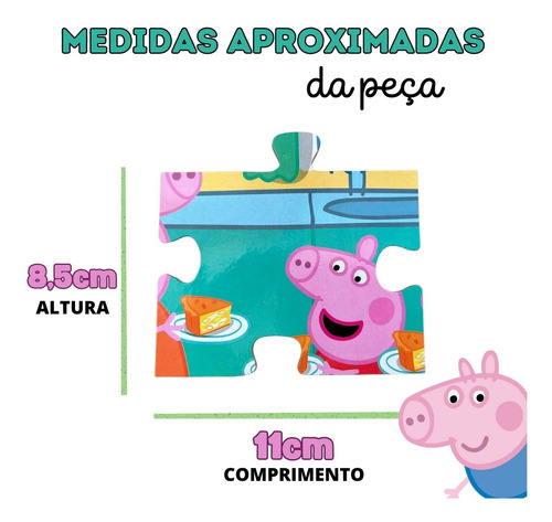 Puzzle gigante de Peppa Pig con piezas de madera - Nig