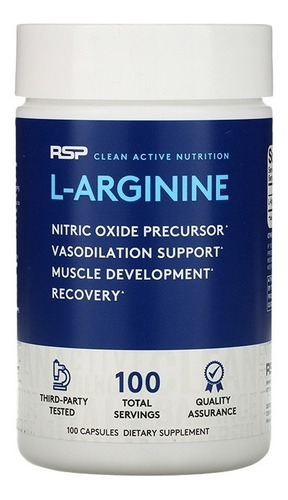 Rsp Nutrition L-arginine Precursor Oxido Nitrico 100 Caps