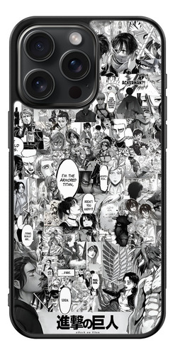 Funda Attack On Titan Eren Mikasa Levi Ackerman Armin Hange Negro Iphone 17