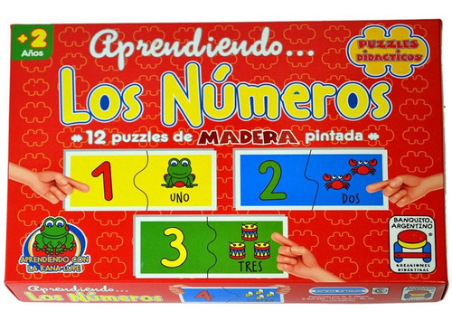 Puzzle Aprendiendo Los Números - En Madera - Para 2 Y 3 Años