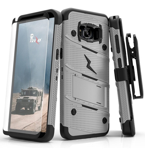 Imagen 1 de 5 de Funda Uso Rudo Bolt Samsung S8 Con Cristal Templ Curvo