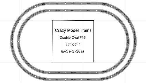 Via Tren Basico Doble Ovalado #15 44 X 71  Pista E-z