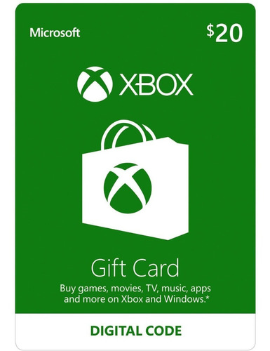 Xbox Live Card 20 Usd ( Región: Usa )