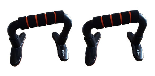 Barra Push Up Eco Flexiones Color Negro/naranja