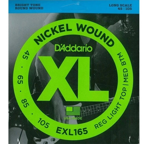 Cuerdas De Bajo 45-105 Exl165 / D'addario / Lemmy Rock