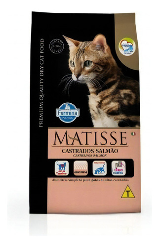 Ração Matisse Para Gatos Castrados Sabor Salmão 7,5kg