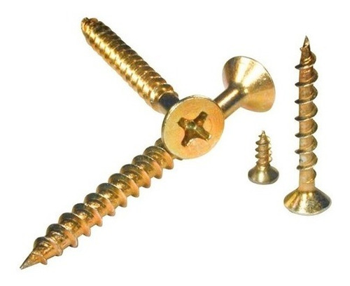 Imagen 6 de 8 de Tornillos Fix Para Madera 5 X 90 X 500 Unidades Dorado