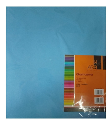Goma Eva Planchas 40x60 Color Liso Escolar Paquete X 10