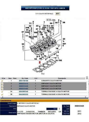 Catalogos De Repuestos Chevrolet Npr,nqr Frr Cyz Isuzu Y Mas
