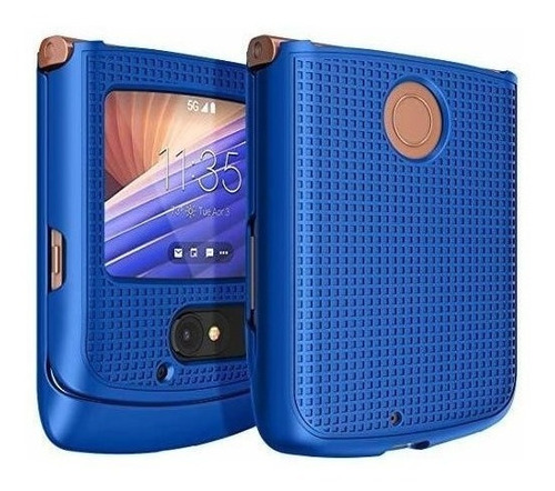  Funda Motorola Razr 5g Flip Azul Cobalto Rigida Delgada